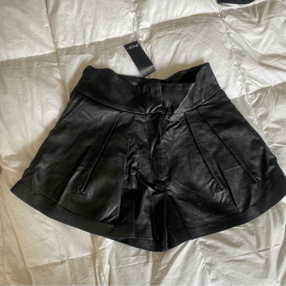 Nasty Gal Faux Leather Shorts